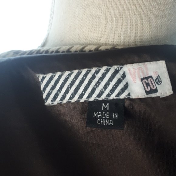 Volcom Lined Houndstooth Double Breasted Coat Sz M - Picture 5 of 8